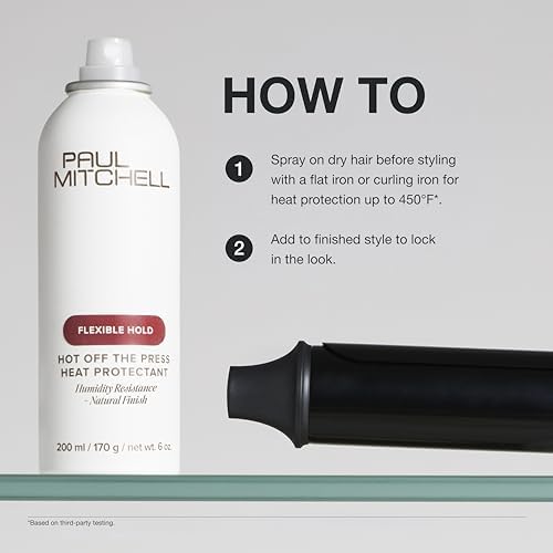 Paul Mitchell Hot Off The Press Heat Protectant, Humidity Resistance, Flexible Hold + Natural Finish, For All Hair Types - Image 5