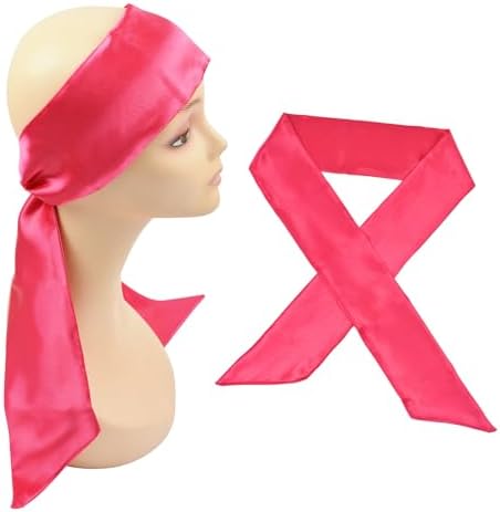 Wig Grip Band Soft Satin Scarf Fashion Headbands for Lace Frontal Wigs Fixing, Makeup, Sports, Yoga, Facial (1 Pcs, Pink) by YTBYT