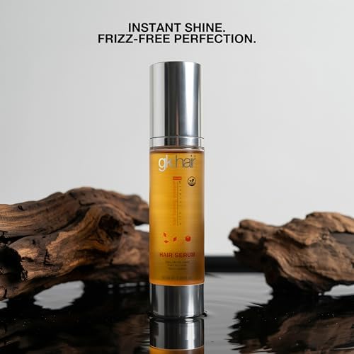 GK HAIR - Hair Oil Serum 1.69 Oz - Smooth Frizz Control & Shine Enhancement - Dry, Frizzy, Damaged & Dull Hair - Argan Oil Hair Serum with Plant Based Protein and Natural Silicones Lightweight Finish - Image 6