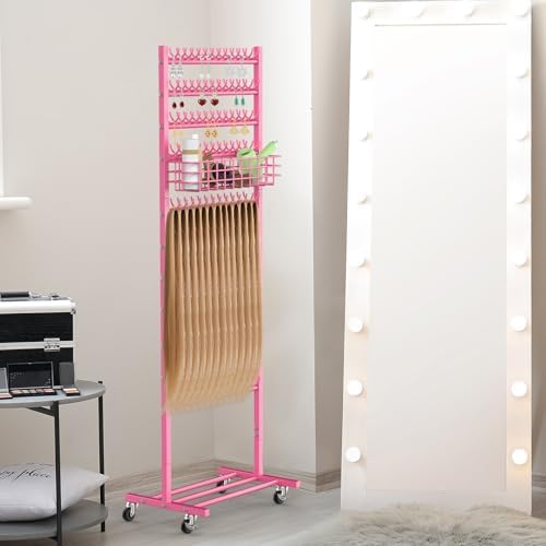 Braiding Hair Rack Braiding Rack 286 Pegs 2-Sided, Pink - Image 6