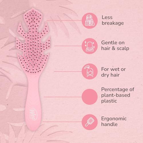 Wet Brush Go Green Hair Detangler Brush, Pink - Detangling Hair Brush - Ultra-Soft IntelliFlex Bristles Glide Through Tangles & Gently Loosens Knots While Minimizing Pain, Split Ends & Breakage - Image 4