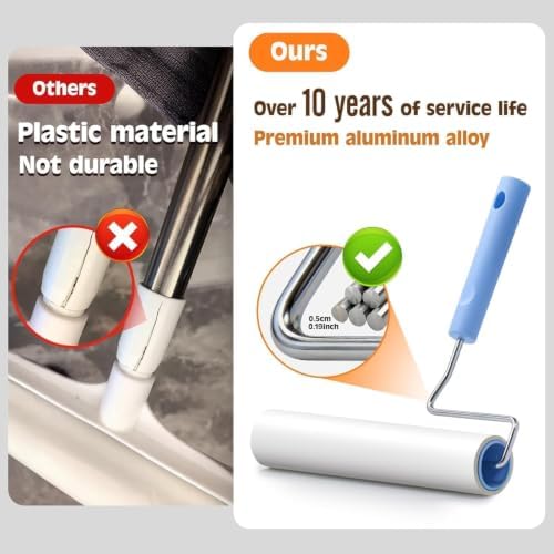 Lint Roller for Pet Hair Extra Sticky,10 Years Lifespan,9.45''/6.3" Pet Hair Removal Tool Roller for Pet Dog Cat Hair(1 Roller+3 Long Rolls 2 Short Rolls) - Image 4