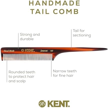 Kent 8T Rat Tail Combs Teasing Comb for Hair Styling and Sectioning, Handmade Fine Tooth Comb Parting Combs for Braiding Hair and Styling for Women, Saw Cut and Hand Polished - Image 4