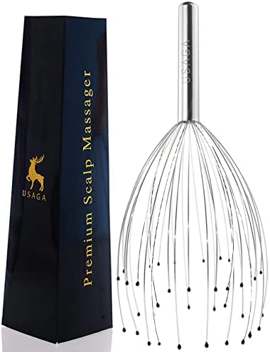 USAGA 36 Fingers Head Massager Scalp Massager Head Scratcher (Silver) by USAGA