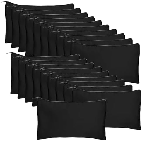 Legigo Blank Canvas Bags Zipper Pouch Makeup Bags Pencil Pouch Bulk by Legigo
