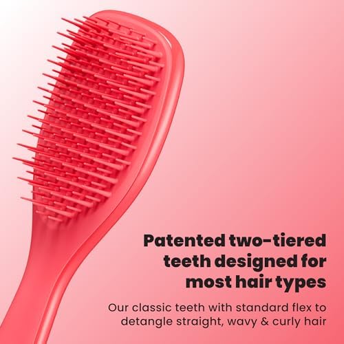 Tangle Teezer Ultimate Detangler Mini Hair Brush, Pink Punch - Image 2