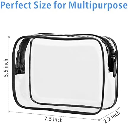 PACKISM TSA Approved Toiletry Bag - Clear Makeup Bag, 4 Medium Black - Image 2