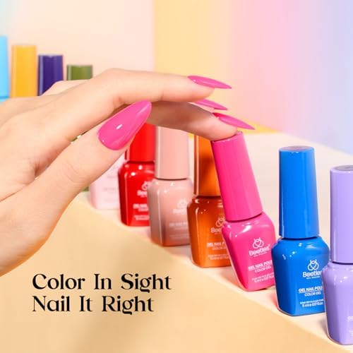 Beetles Gel Nail Polish Kit with U V Light -35 Colors Gel Polish Set 68 Pcs - Image 2