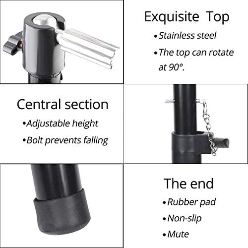 55 Inch Wig Stand Tripod Mannequin Head Stand Heavy Duty Wig Stand Tripod for Styling Wig (Black,Mannequin Head Not Included) - Image 2