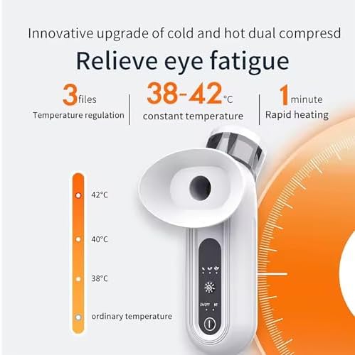 2 Eye Mist Steam Sprayer, Nano Mist Sprayer for Dry Eyes & Face Warm Compress Rechargeable Facial Mist Relief Dry Eyes Facial Mist for Moisturizing & Soothing - Image 3