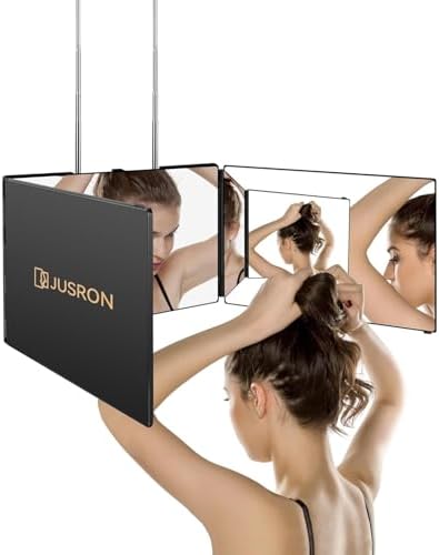 JUSRON 360 Viewing Angle Self Hair Cutting Mirror Shower Mirror by JUSRON