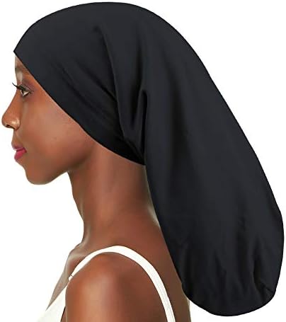 3 Size Satin Lined Sleep Caps for Braids,Dreadlocks Natural Curly Hair Adjustable - Image 5
