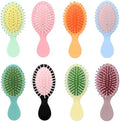 8 Pack Mini Soft Bristle Detangler Pocket Paddle Hair Brushes in 8 Colors for Men and Women - Travel-Friendly by LVYOUIF