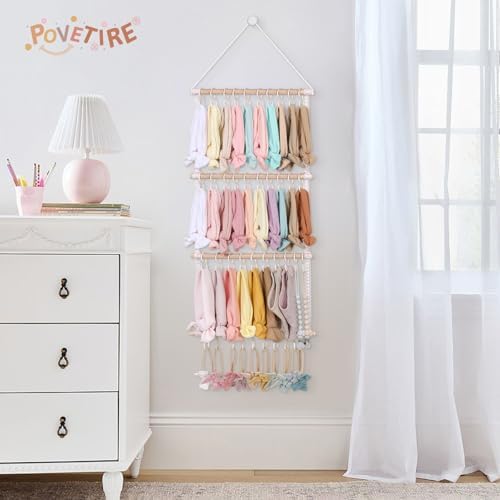POVETIRE Headband Holder Bow Organizer for Girls, Baby Head Bands Storage - Image 7
