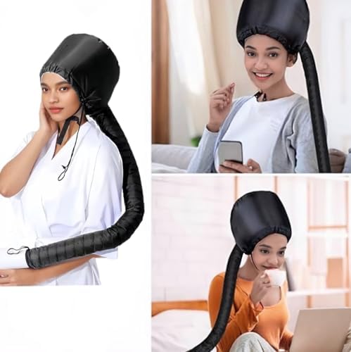 Hair Dryer Bonnet with Plopping Net,Hair Drying Bonnet for Blow Dryer,Portable Home Deep Conditioning Hair Care Hot Cap，Speed Up the Drying - Image 7