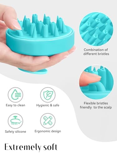 HEETA Scalp Massager Hair Scrubber Shampoo Brush Exfoliator for Hair Growth - Image 2