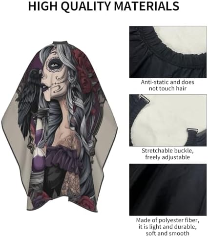Skull Vintage Hair Cutting Barber Cape Hair Salon and Dyeing Styling Cloth for Women/Men - Image 5