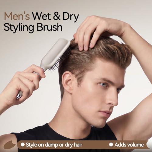 Hair Brush for Men, Detangling& Styling Hairbrush with Dual-Length Bristles - Image 2