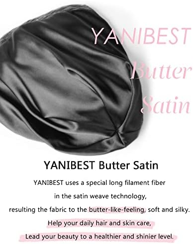 YANIBEST Slouchy Beanie Hat Satin Lined Sleep Cap Chemo Headwear Caps - Image 4