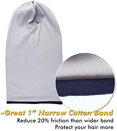3 Size Satin Lined Sleep Caps for Braids,Dreadlocks Natural Curly Hair Adjustable - Image 6