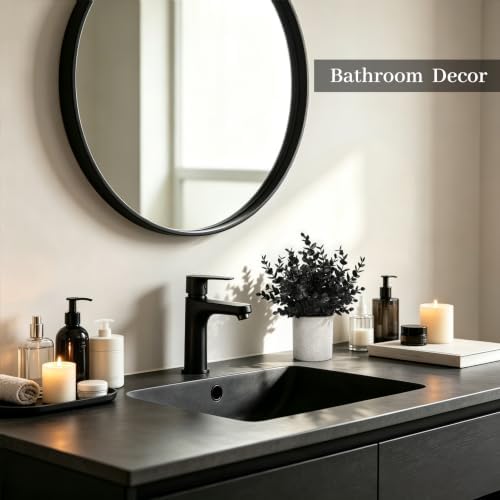 Der Rose 3 Pack Black Eucalyptus Fake Plantsfor Halloween Bathroom Decor - Image 6