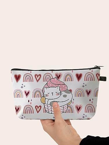 Deanfun Small Makeup Case - Cute and Waterproof Cosmetic Bag for Women(Rainbow, Cat, Cake D5-56370) - Image 3