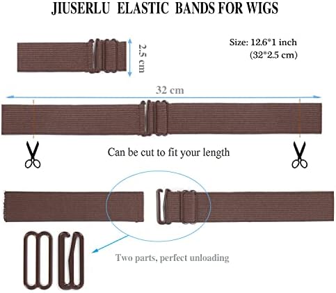 10 PCS Brown Adjustable Elastic Bands For Wigs (1*12inch) - Image 4