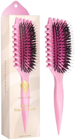 Bounce Curl Define EdgeLift Brush, 5-in-1 Styling Tool, Defined Curls -Pink by BounceCurl