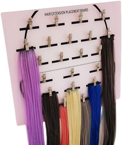 Extension Holder - Styling Extension Holder, Acrylic Hair Separator, Hair Extension Holder Board | Hair Tinsel Organizer, Home And Salon Wig Grafting Plate With Clip For Hairpieces Sectioning Display - Image 5