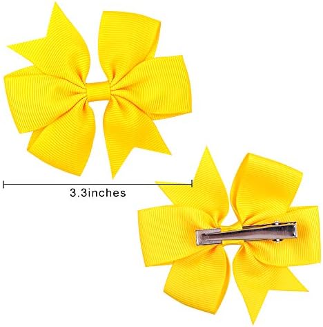 Choicbaby 40pcs Baby Girls Grosgrain Ribbon Pinwheel Hair Bows - Image 4