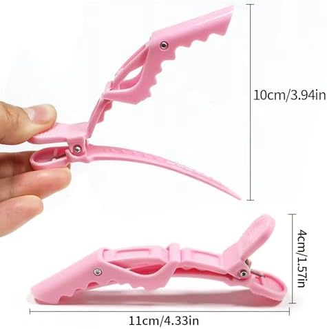 Ella & Sara 12-Pack Alligator Hair Clips, Salon Professional Sectioning & Styling Clips with Wide Teeth & Non-Slip Grip, Double-Hinged Design for Hair Cutting, Coloring - Candy Colors - Image 3
