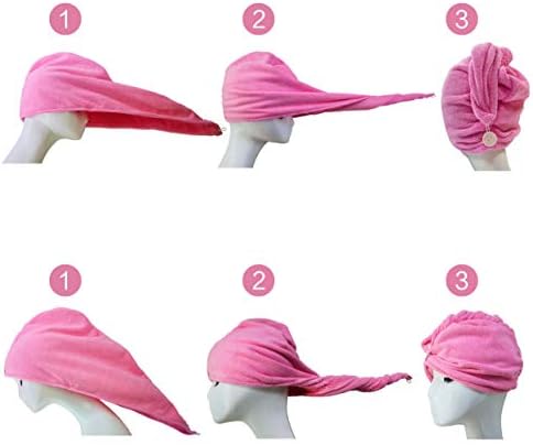 POLYTE Microfiber Hair Turban Wrap Drying Towel (12x28 Large, 2 Dark Gray) - Image 6