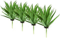 4 Pcs Artificial Succulents Unpotted Outdoor Agave Plants, Green by Jutom