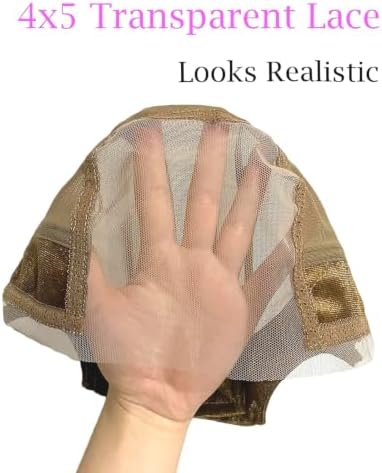 Lace Wig Grip Cap for Glueless Wig 4x5 Transparent Lace Reusable Wig Caps, Wig Grip Band for Lace Front Wigs to Keep Wigs in Place, Adjustable Wig Cap with Non Slip Grip Band for Women (Light Brown) - Image 5