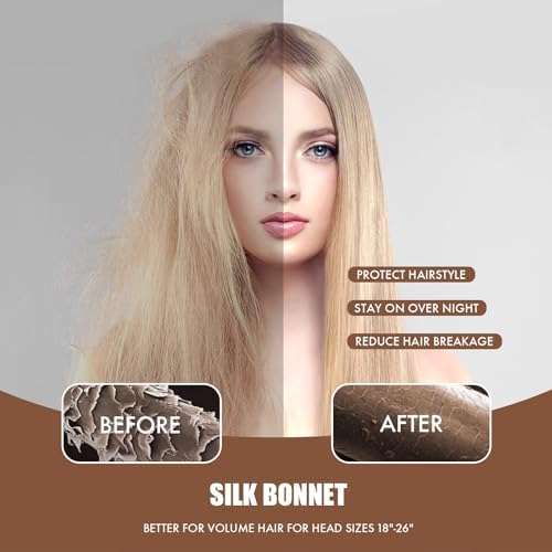 Silk Bonnet for Women,Adjustable Double Layer Sleep Cap - Image 3