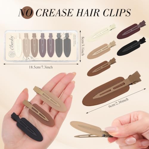 14 Pcs No Crease No Bend Hair Clips for Women Girls, 2.36 Inch Makeup Small Flat Hair Clip for Styling Thin Short Bangs, Cute Barrettes Accessories Hair Pins for Curls Gifts (Natural Colors) - Image 3