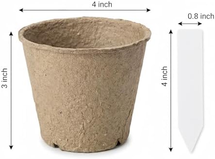 30 Packs 4″ Peat Pots, Seedling Pots with Drainage Holes - Image 2