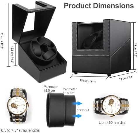 Anyasun 3 Watch Winder for Automatic Watch,Japanese Quiet Motor - Image 6