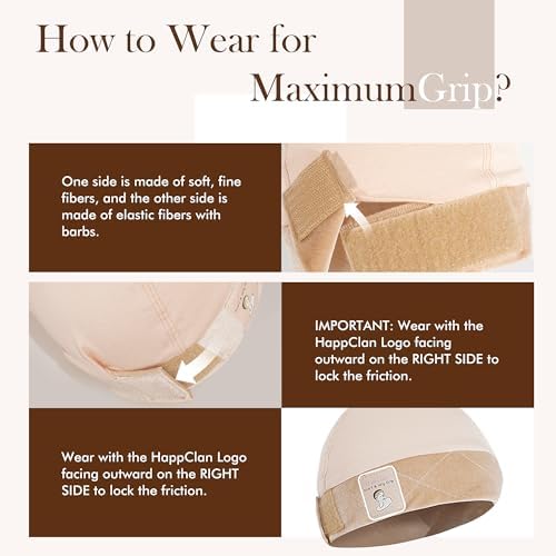 Velvet Non Slip Wig Grip Cap for Women, Modal Cotton, 1 Pack - Image 4