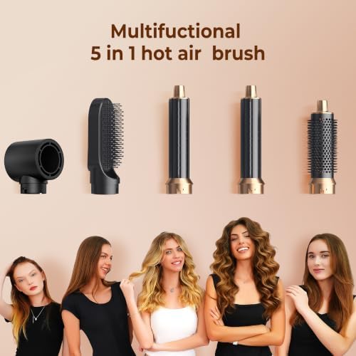 5 in 1 Blow Dryer Brush, Upgrade Hair Dryer Brush Air Curler Air Curl Wrap - Image 5