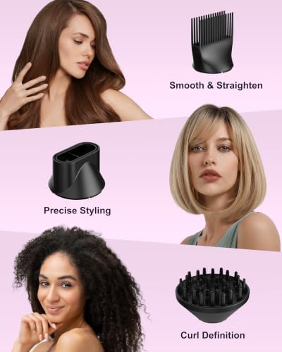 ANNLARY Hair Dryer Blow Dryer with Diffuser, Plasma Ion Hairdryer with Comb - Image 5