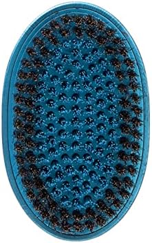 RED Premium Boar Bristles Brush with Case Pocket Wave Bow Wow 360 Wave Tool for Men Curved Hard (Blue) - Image 3