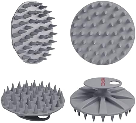 One-piece Silicone Scalp Massager Shampoo Brush Hair Wash, Gray + Green - Image 7