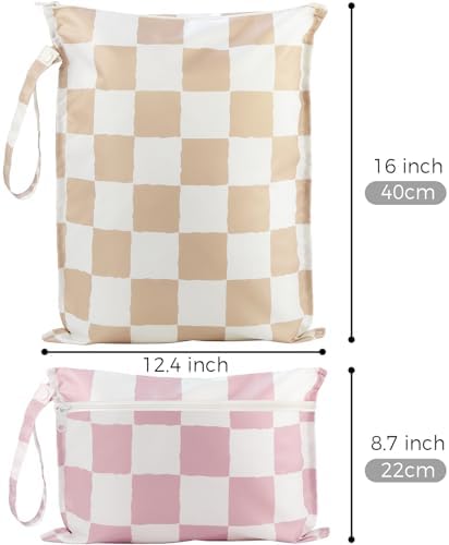 RelaxScene Wet Dry Bags Water Resistant - 3 Pack Reusable Waterproof Wet Dry Bag for Swimsuits & Baby Clothes - Leakproof Storage Pouch Bag for Travel & Baby Diaper - Travel Laundry Daycare Bags - Image 7