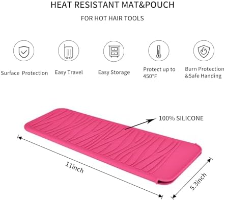 2 Pack Silicone Heat Resistant Travel Pouch for Straighteners, Crimpers, Curling Wands, Flat Irons and Hot Hair Styling Tools - Image 2
