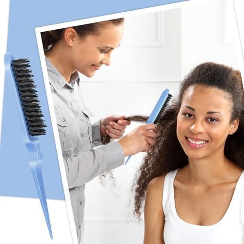 Geiserailie 3 Pcs Slick Back Hair Brush Set Bristle Brush, Light Blue - Image 5