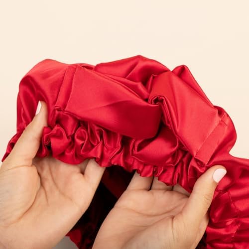 Bounce Curl Reversible Satin Hair Bonnet, Adjustable Band, Night Cap For Curly Hair Reduce Friction Helps Prevent Frizz - Image 6