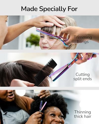 ULG Hair Thinning Scissors Professional Barber’s Texturizing Teeth Shears for Hairdressing, Salon and Home Use Thinning Shears for Hair Cutting, Made of Japanese Stainless Steel, 6.5 inch - Image 6