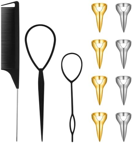 11PCS Hair Braiding Tools Ring Set, 8 Metal Pinky Hair Parting Rings by Unknown