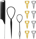 11PCS Hair Braiding Tools Ring Set, 8 Metal Pinky Hair Parting Rings by Unknown